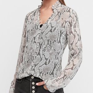 NWT Express Slim Fit Snakeskin Portofino Shirt